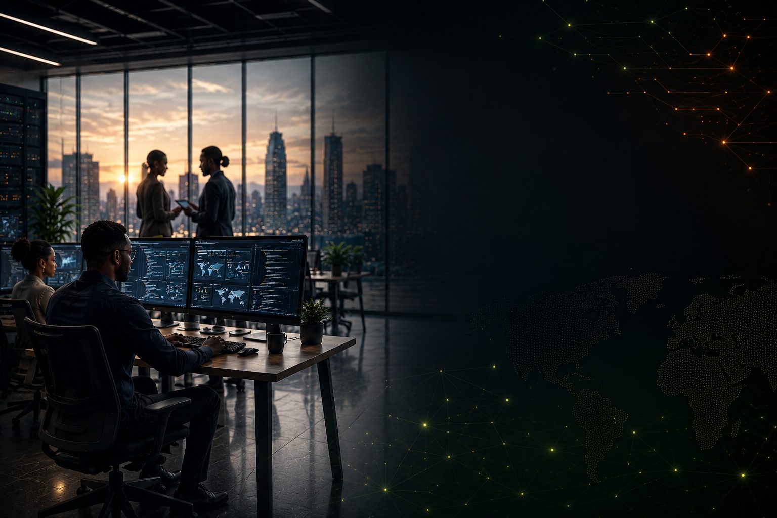 Technology Abreast consultants in a network operations centre